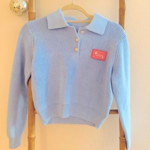 Long Sleeve Polo Knit Sweater